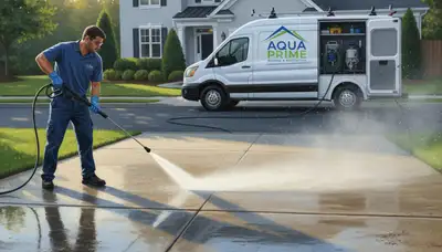 Concrete pressure cleaning in Billings, MT for driveways and sidewalks at Billings Paint Pros