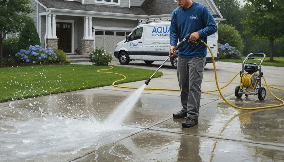 Concrete pressure cleaning in Billings, MT for driveways and sidewalks by Billings Paint Pros