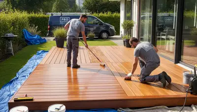 Deck staining service in Billings, MT for weather protection and a polished wood finish