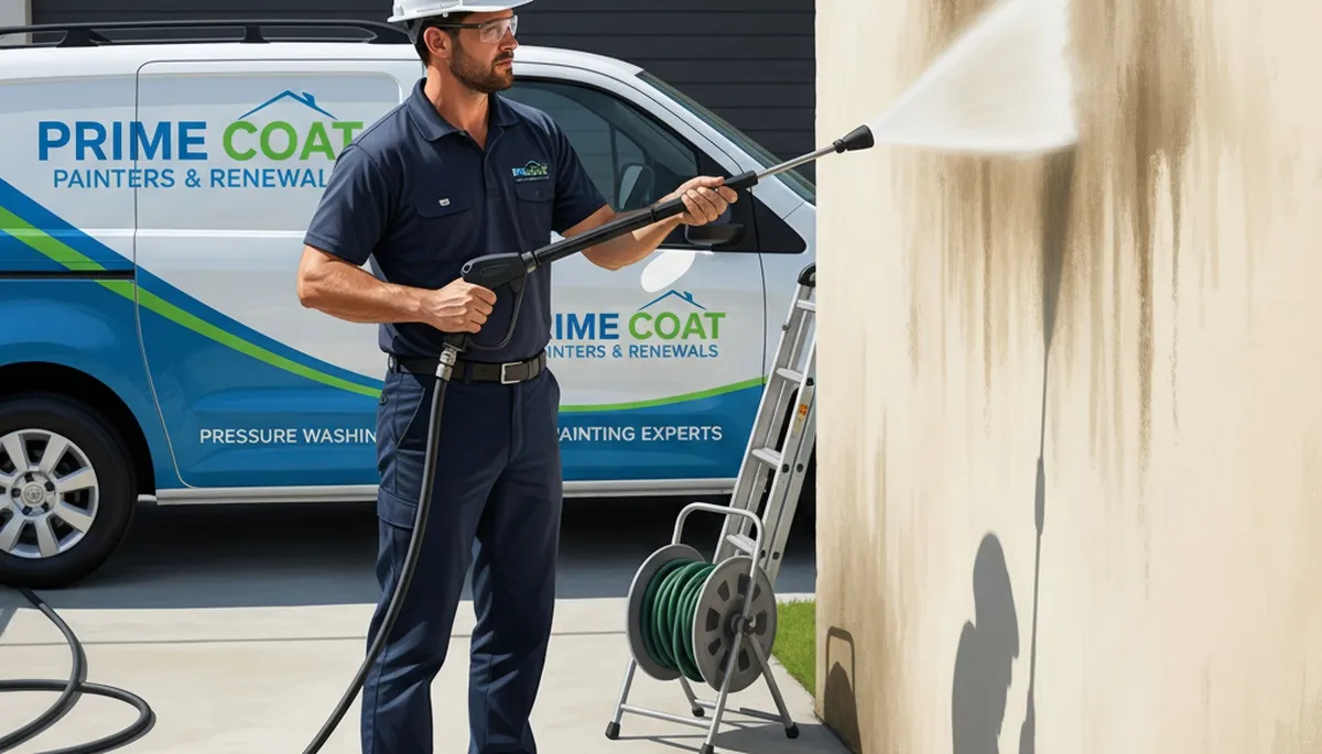 Pressure cleaning service in Billings, MT for siding, decks, and driveways by Billings Paint Pros