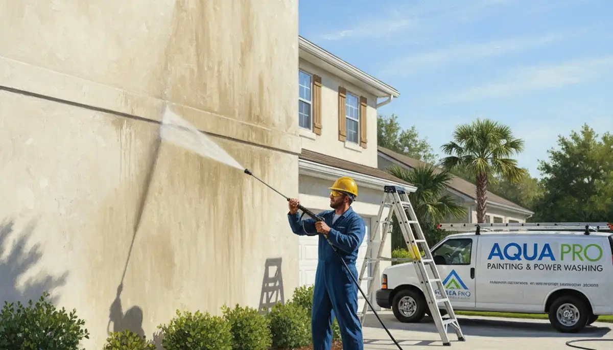 Pressure cleaning service in Billings, MT removing dirt and mildew from exterior siding and surfaces